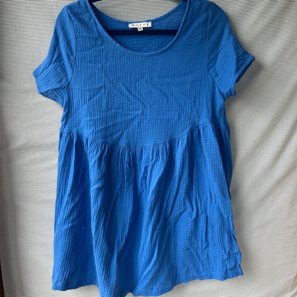 Vibrant Blue Boutique Short Sleeve Dress